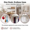 CXY Kitchen Utensil Hanger with 6 Hooks, No Drill Under