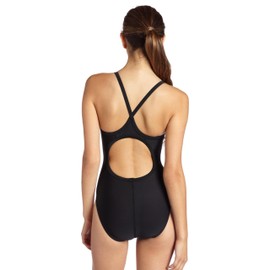 TYR Women's Standard Solid Diamondback Swim Suit, Black, 36