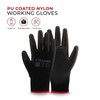 Straame Pack of 12 or 24 Black Safety Work Gloves,