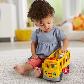 Little People Musical Toddler Toy Sit With Me School Bus with Lights Sounds & 2 Figures for Ages 1+ Years,Brown