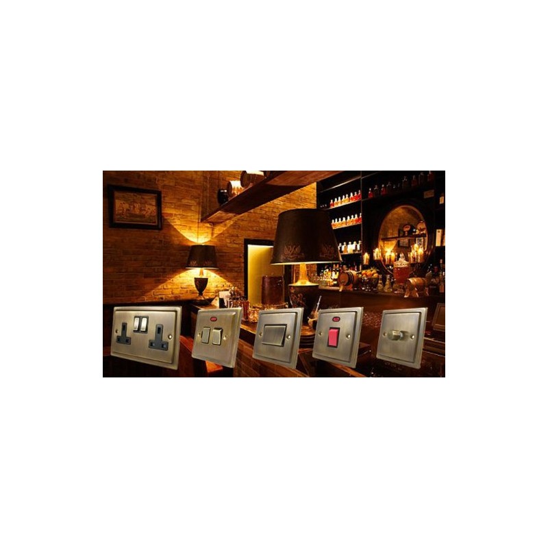 Mains LED Light Dimmer Switch 250W 4 Gang - Victorian