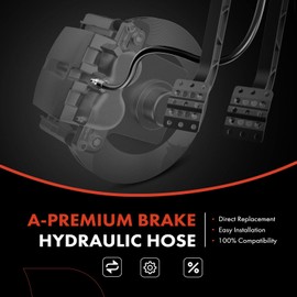 A-Premium Rear Center Brake Hydraulic Hose Compatible with Select Ford Models - For F-150 F150 1999-2003, For F-150 F150 Heritage 2004 - Replace# XL3Z2282AB