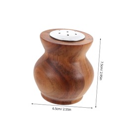 Kisangel Stainless Steel and Wood Pepper Bottle Salt and Sugar Dispenser Flake Jar Seasoning Sauce for Restaurant Kitchen Accessory