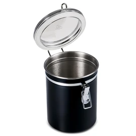 Tchibo Aroma can, coffee tin, 500 g capacity, aroma-proof, stainless steel, black