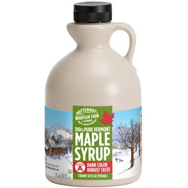 Butternut Mountain Farm Pure Vermont Maple Syrup, Grade A, Dark Color, Robust Taste, All Natural, Easy Pour, 32 Fl Oz, 1 Qt (Prev Grade B)