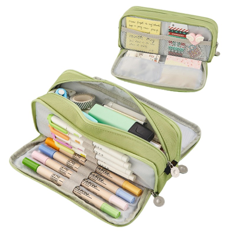 Canvas Pencil Case Large Capacity Pencil Cases Pencil Pouch with