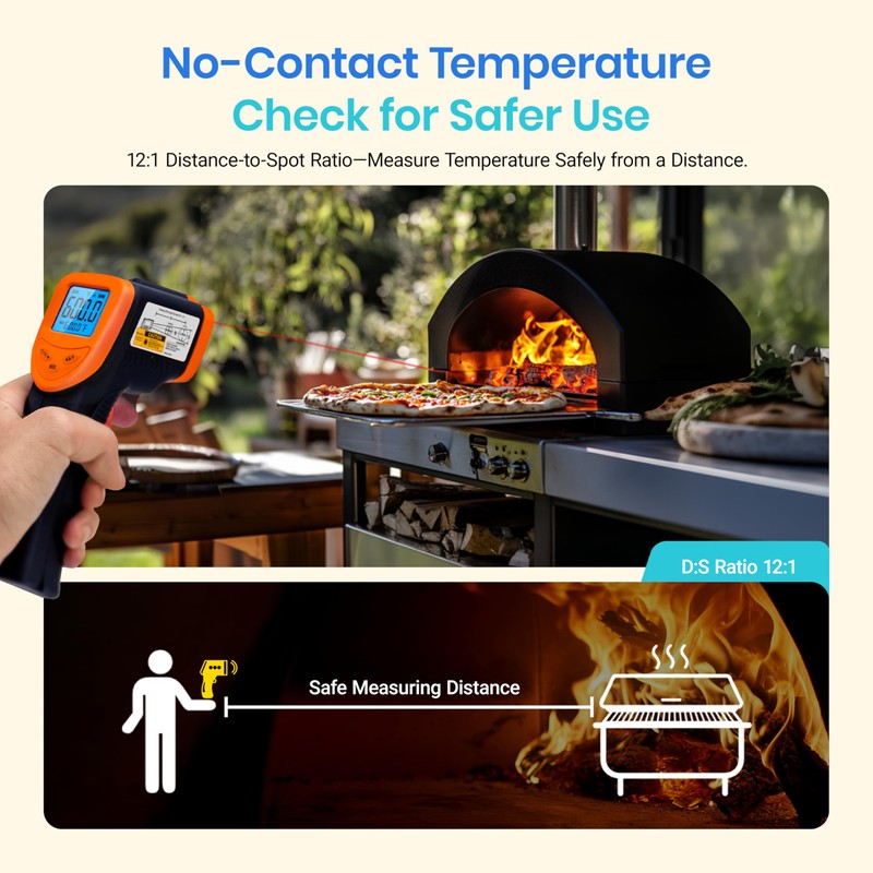 Etekcity Infrared Thermometer Laser Temperature Gun 774, Meat Food Candy