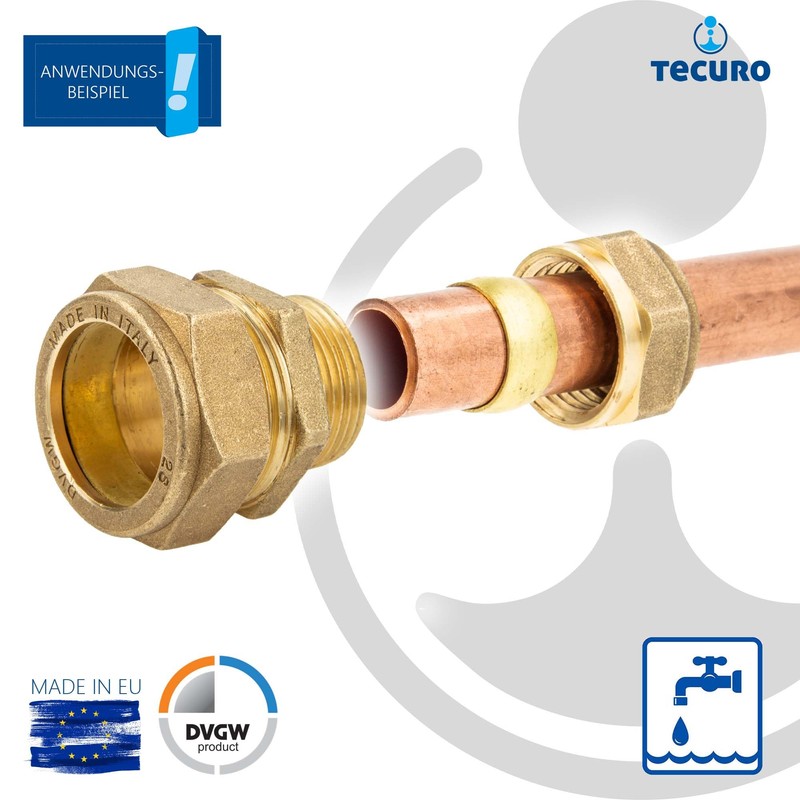 Tecuro MS Compression Reduced Coupling Straight Fitting 15 x 18