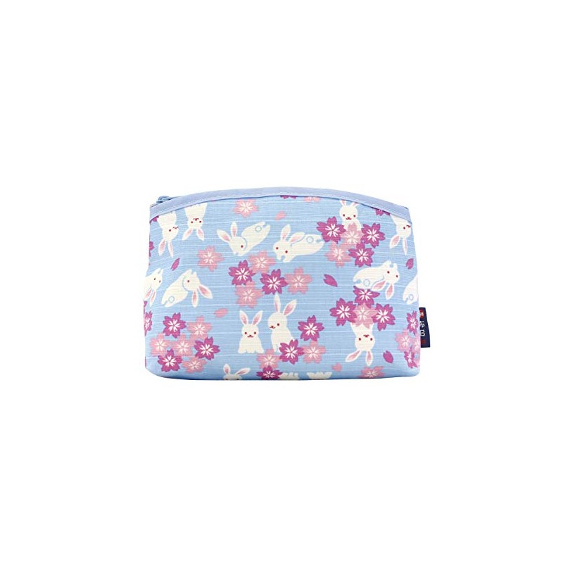Maeda Dyeing Wafu Biyori Bottom Pouch Rabbit Fairy Cherry Blossom