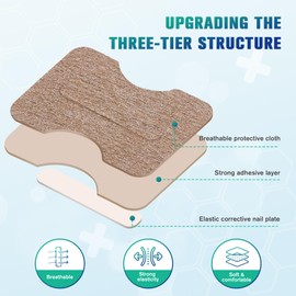 FERYES 50 PCS Breathable Ingrown Toenail Corrector Patch with Double-Ended Stainless Steel Toenail Lifter – Comprehensive Toenail Care Solution