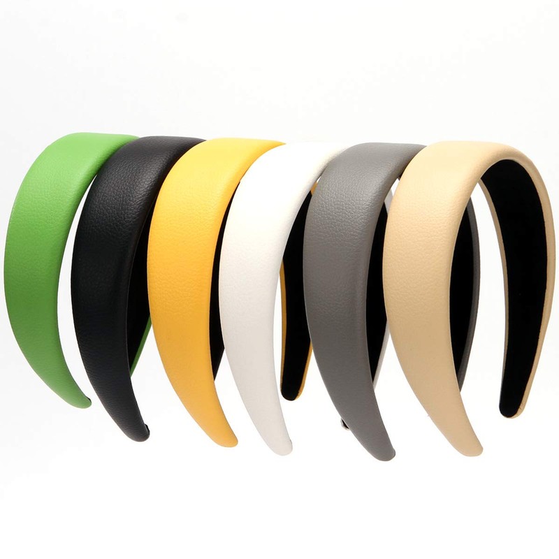 LONEEDY - Diadema de piel dura de 1,7 pulgadas para