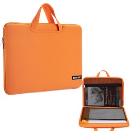 IMAGE A4 Protective Case with Pockets, Carrying Bag for Travel, Storage Cover, Compatible with A4 Tracing LED Light Pad, Coloring Board & Laptop, Notebook, Most Tracing Light Tables - Orange