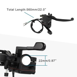 GOOFIT Throttle Accelerator 7/8" 22mm Thumb with Dual Brake Lever Assembly Replacement for 50cc 70cc 90cc 110cc 125cc Taotao Mini Moto Quad Pit Dirtbike ATV Quad Go Kart 4 Wheeler