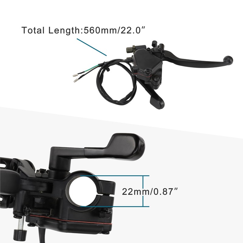GOOFIT Throttle Accelerator 7/8" 22mm Thumb with Dual Brake Lever