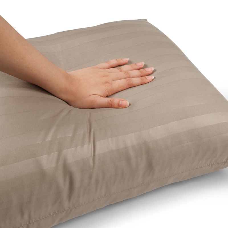 Moonlight Bedding Pillow cases 2 pack - Beige Stripe 50x75cm