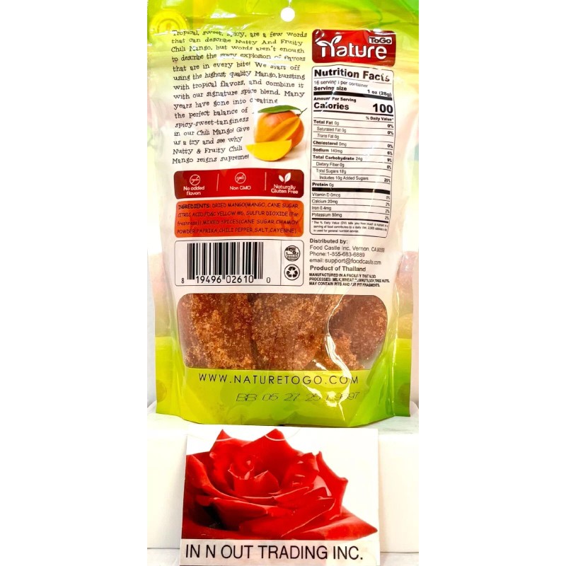 Nature ToGo Chili Mango Gourmet Dried Fruit 16 oz -5/27/2025