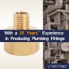 LTWFITTING Brass Pipe 1/2" Female x 1/4" Male NPT Adapter