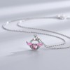 YLSTECSL Y2k heart necklace for women cool Purple zirconia Pendant