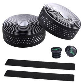 JEELAD Bar Tape, Bicycle Bar Tape, Bike Grip, EVA with End Plug, Anti-Slip for Road Bikes, Set of 2 Rolls