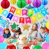 Rainbow Birthday Decorations Set, Party Balloons with Happy Birthday Banner