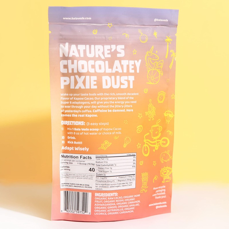 balaveda Kapow Cacao – 100% Organic Adaptogenic Mushroom Coffee Alternative