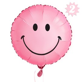 xo, Fetti Pink Smile Balloons - 2 pc | Birthday Party Decorations, Bachelorette Baby Shower, Fun Photo Booth