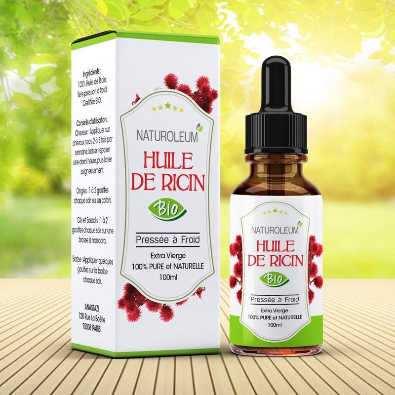 Organic Castor Oil Cold Pressed Pure and Natural Care for
