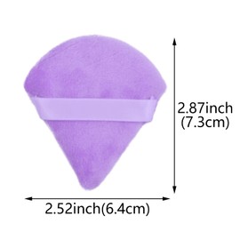 30 PACK Powder Puff Soft Triangle Makeup Puff Velour Face Ultra Soft Washable Body Face Powder Puff for Eye Corner Loose Powder Body Cosmetic Foundation Makeup Tool (Purple+Pink+Blue)