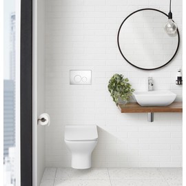 Swiss Madison Well Made Forever SM-25-WCCTM14CH Toilets Wall-Actuators, SM-KS246-G, Silver