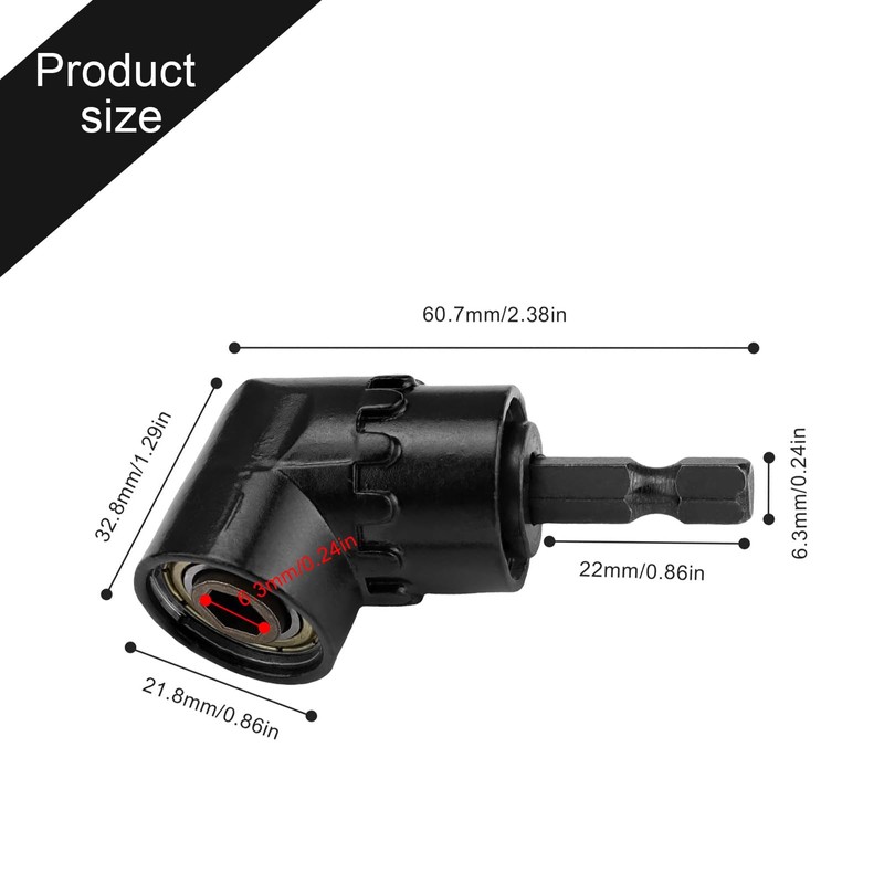 PARFCO Angle Drill Attachment 2 Pieces Angle Gear, Right Angle