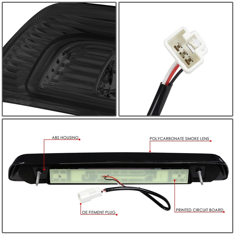 DNA MOTORING 3BL-TTU07-3D-LED-SM Smoked Lens 3D LED High Mount 3rd