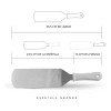 Espatula Volteadora Profesional Acero Inoxidable 35.5cm 3pzs