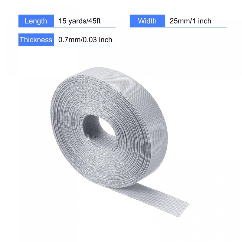 sourcing map Flat Nylon Webbing Strap 1 Inch 15 Yards