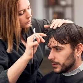 Ouligay 4pcs Sectioning Hair Clips, Hair Cutting Clips Hair Sectioning Clips for Professional Salon Home Hair Sectioning, Styling, Parting, Cutting, Coloring, Foiling DIY Accessories(Black, Pink)