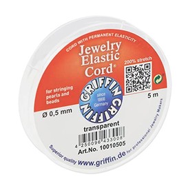 Griffin Jewelry Elastic Cord .5mm Transparent (5 Meters)