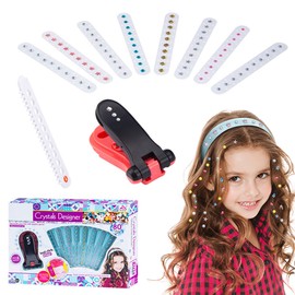 Hair Sparkle Toy Kit for Girls DIY Styling Tool with 8 Piece Gifts for Kids
