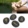 4Pcs Reiki Symbols Stones Smoother Surfaces Engraved Reiki Stones for
