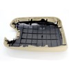 Ezzy Auto Beige Leather Suture Console Armrest Lid Cover for
