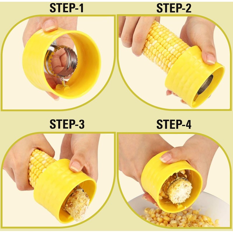 Effortless Plastic Corn Stripper - Durable Corn Cob Peeler with