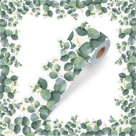 Tenceur Greenery Bulletin Board Border Decoration, 65 ft, Eucalyptus