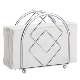 Vertical Napkin Holder for Dining Table Décor, Freestanding Metal Paper Holder for Kitchen Countertop, Heavy Duty Napkin Paper Organizer, Durable Tissue Dispenser Stand for Home Restaurant, Silver