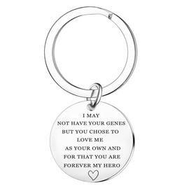 Tihnvk Stepdad Gifts from Son Daughter Father’s Day Gifts for Bonus Dad Stepfather Keyring Christmas Birthday Gift for Stepdad