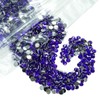 qiipii 5000PCS 4mm Purple Violet Crystal Resin Rhinestones for Crafts Dark Purple Flatback Rhinestones Bulk SS16 Non-Hotfix Stones Diamonds Crystals Gems for Face Makeup Tumblers Bottles DIY Crafts