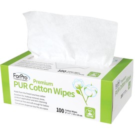 ForPro Premium PUR Dispenser Cotton Wipes, 100-Count