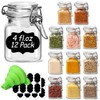 ComSaf 4 oz Glass Jars with Lid, Set of 12