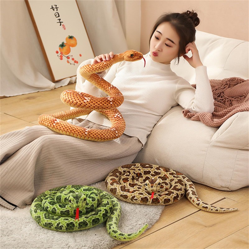 champracer Plush Snake Stuffed Realistic Plush Snake, 200 cm, as