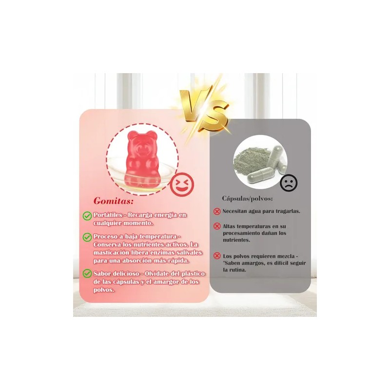 Guanabana Extracto Orgánico Con Vitamina C Gomitas Veganas Fresa