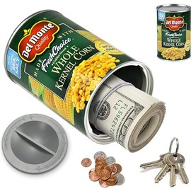 Fake Can Diversion Safe - Perfect for Hiding Storage Key, Cash, Jewelry, Card, Coins Keep Your Valuables Safe (Corn Can)