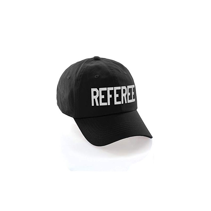 Classic Referee Hat Premium Cotton Low Profile Unstructured Adjustable Strapback
