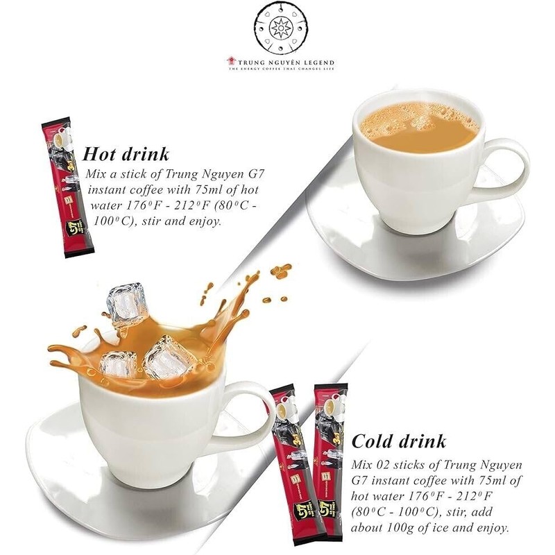 G7 Instant Coffee 3-In-1, Trung Nguyen - 120 packs -